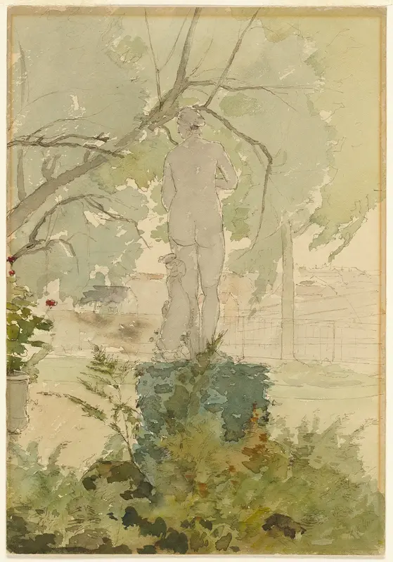 Garden View Wall Art by Henri Stanislas Rouart - High-Resolution Digital Print