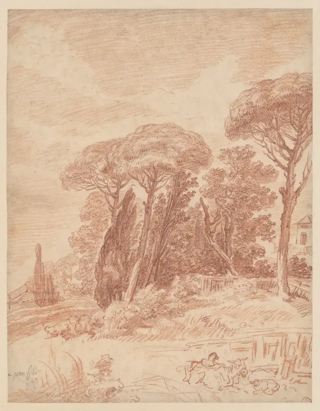Gardens of the Villa Pamphili, Rome Wall Art by Hubert Robert - High-Resolution Digital Print