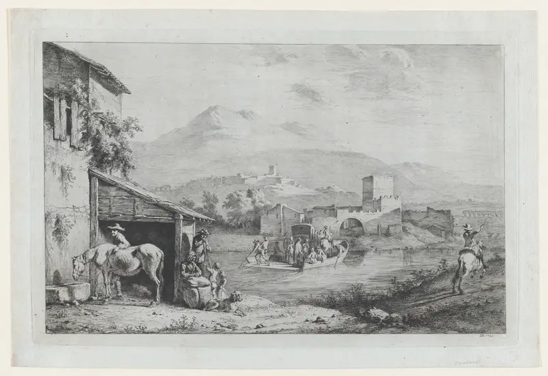 Garigliano Passage (Italy) Wall Art by Jean Jacques de Boissieu - High-Resolution Digital Print