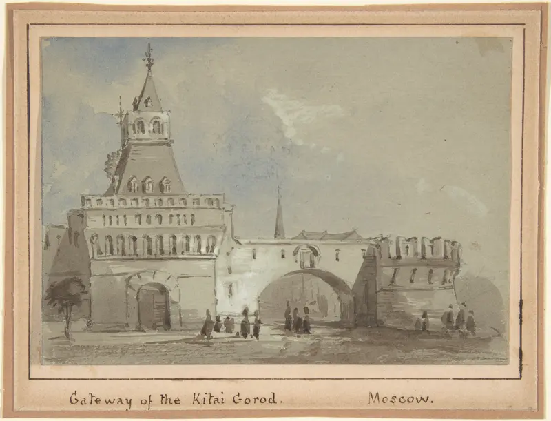 Gateway of the Kitai Gorod, Moscow Wall Art by Anonymous, Russian, 19th century - High-Resolution Digital Print