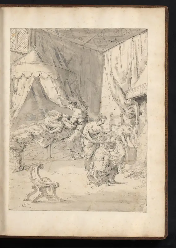 Geboorte van Alexander de Grote Wall Art by Leonaert Bramer - High-Resolution Digital Print