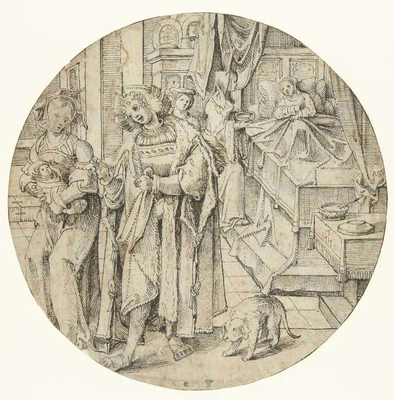 Geboorte van de zoon van Gauthier en Griselda Wall Art by Pieter Cornelisz. genaamd Kunst - High-Resolution Digital Print