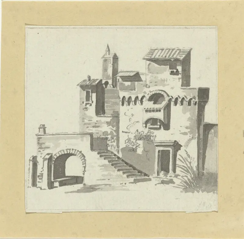 Gebouw bij een poort Wall Art by Pieter Gaal - High-Resolution Digital Print