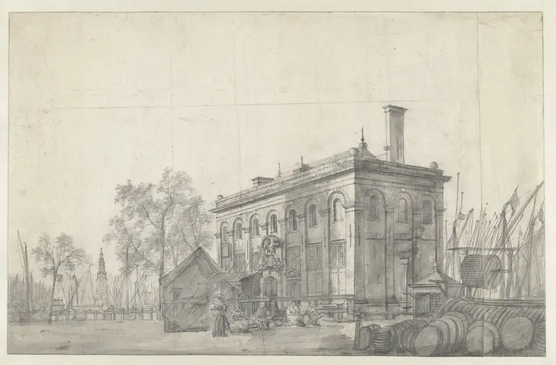 Gebouw Het Zeerecht op de Prins Hendrikkade te Amsterdam Wall Art by Jan Abrahamsz. Beerstraten - High-Resolution Digital Print
