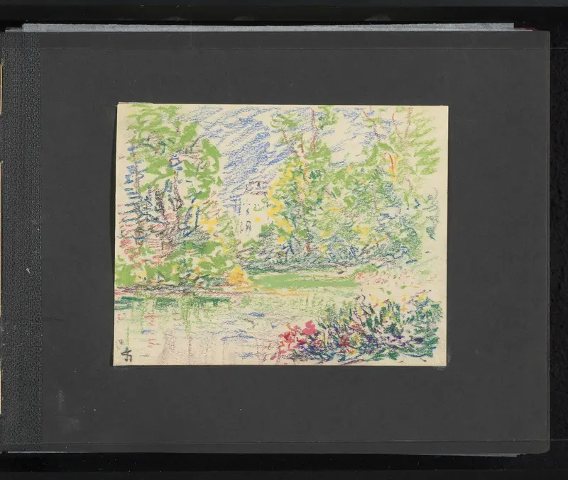 Gebouw met tuin Wall Art by Unknown - High-Resolution Digital Print