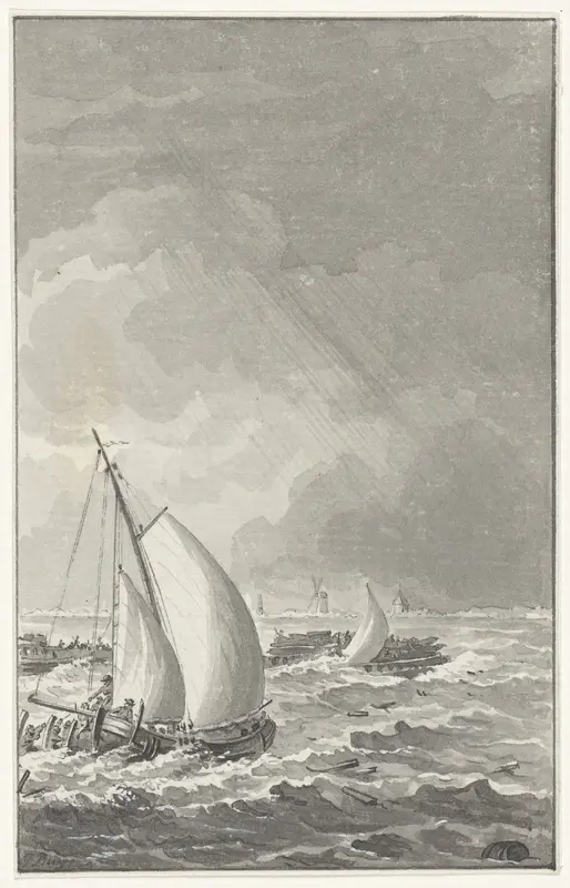 Gebroeders Naerebout redden de opvarenden van de Woestduin, 1779 Wall Art by Unknown - High-Resolution Digital Print
