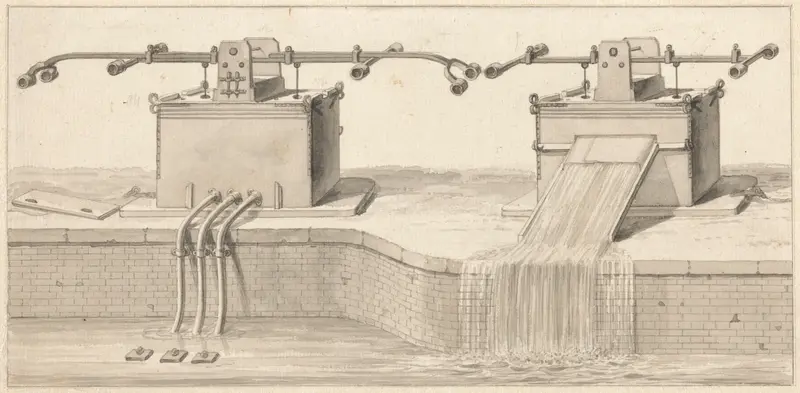 Gebruik van dubbele zuigpompen Wall Art by Jan van der Heyden - High-Resolution Digital Print