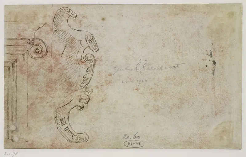 Gedeelte van lijst en halve cartouche Wall Art by Maarten van Heemskerck - High-Resolution Digital Print
