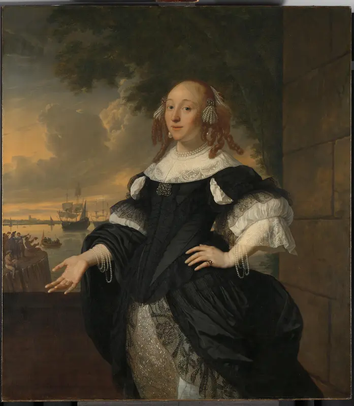 Geertruida den Dubbelde (1647-84), Wife of Aert van Nes Wall Art by Ludolf Bakhuysen - High-Resolution Digital Print