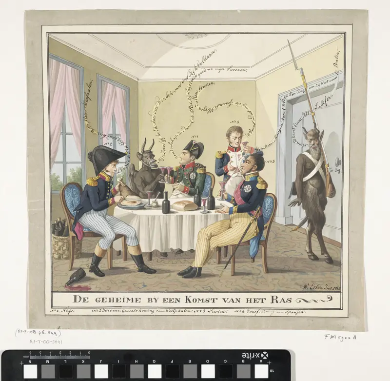 Geheime bijeenkomst van Napoleon en zijn broers, 1815 Wall Art by Unknown - High-Resolution Digital Print