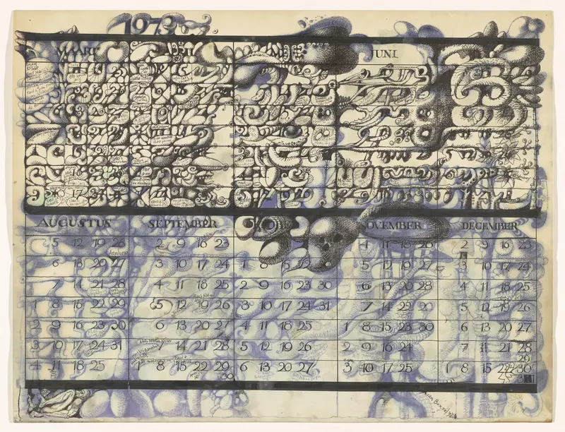 Geillustreerde kalender 1973 Wall Art by Unknown - High-Resolution Digital Print