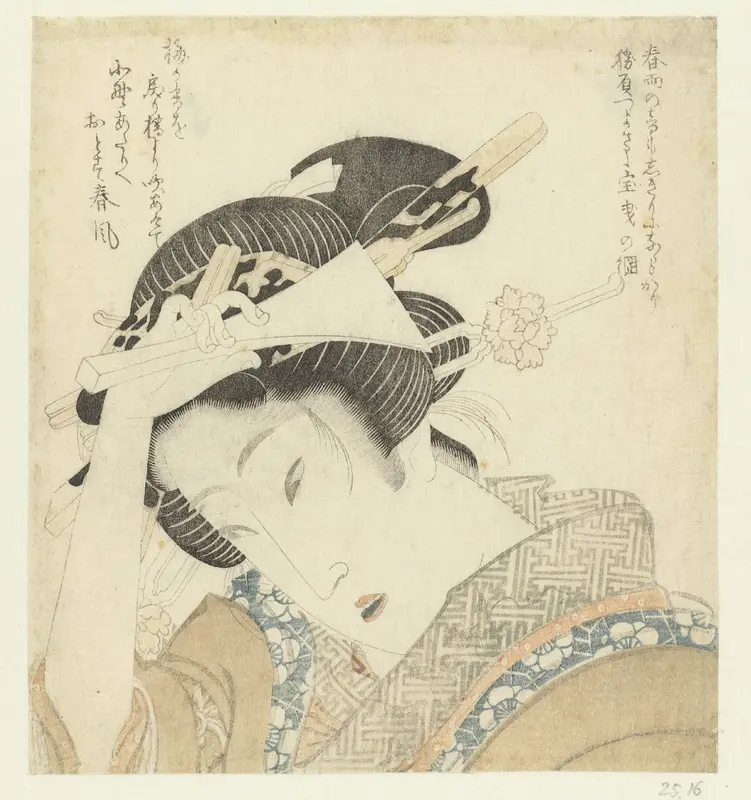 Geisha met plectrum Wall Art by Unknown - High-Resolution Digital Print