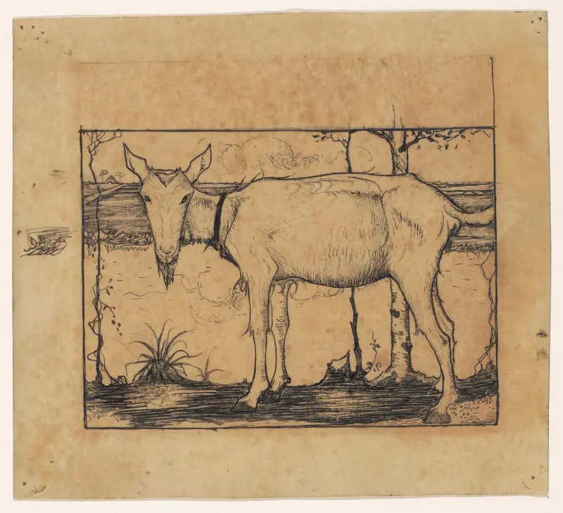 Geit aan de slootkant Wall Art by Jan Mankes - High-Resolution Digital Print