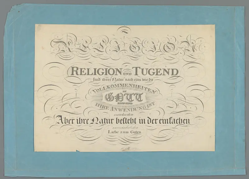 Gekalligrafeerd citaat van Johann Friedrich Wilhelm Jerusalem Wall Art by anonymous - High-Resolution Digital Print