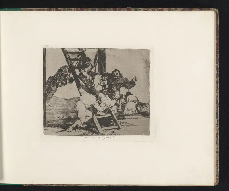 Geknevelde man wordt een galg op geholpen Wall Art by Francisco de Goya - High-Resolution Digital Print