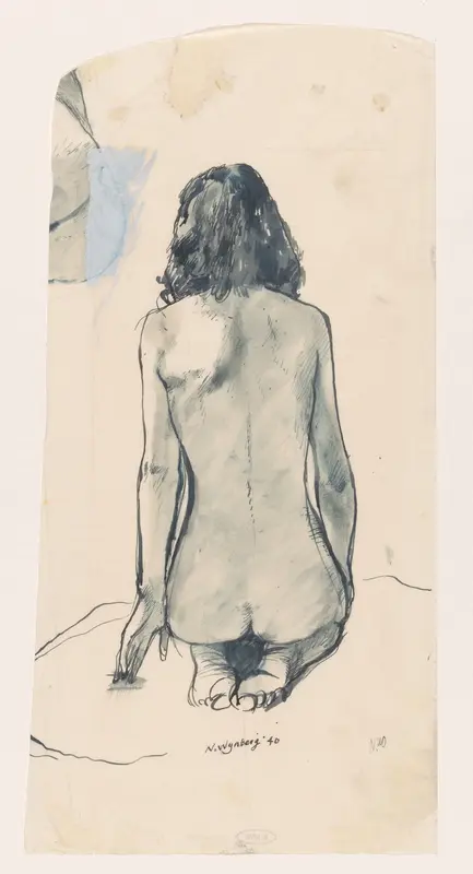 Geknielde naakte Tine Wall Art by Unknown - High-Resolution Digital Print
