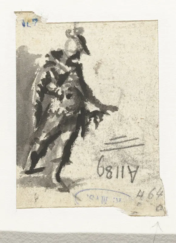 Gekostumeerd figuur in een harnas Wall Art by Moses ter Borch - High-Resolution Digital Print