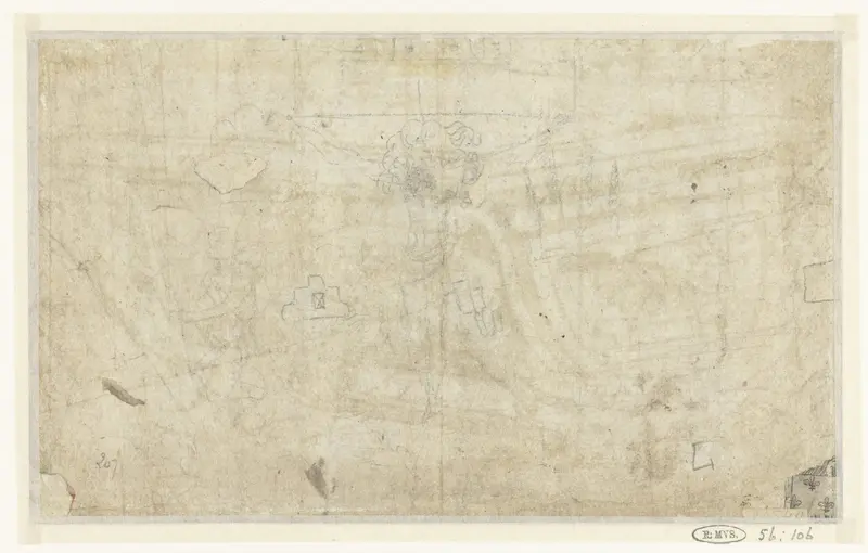 Gekruisigde Christus en andere schetsen Wall Art by Unknown - High-Resolution Digital Print