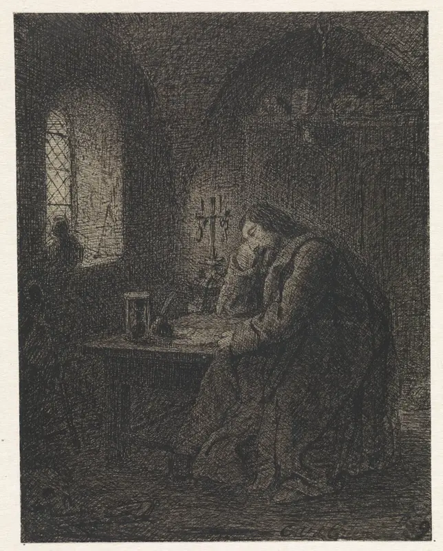 Geleerde in studeervertrek Wall Art by Cornelis van der Griendt - High-Resolution Digital Print