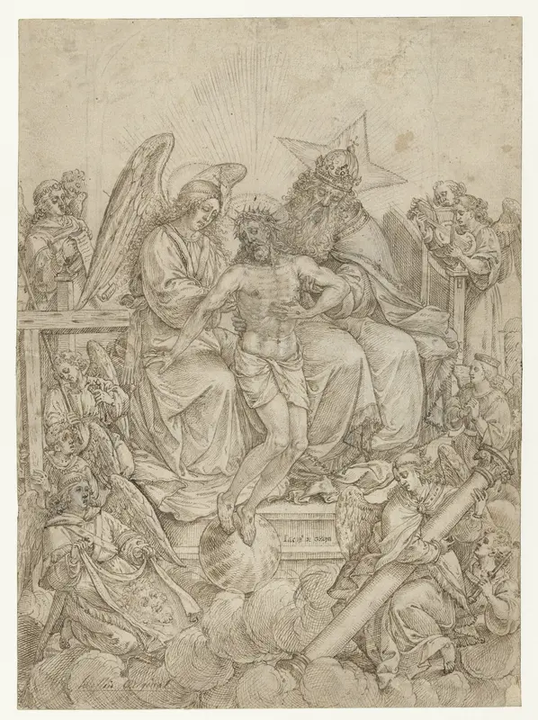 Genadestoel omringd door engelen Wall Art by Jacques de Gheyn (I) - High-Resolution Digital Print