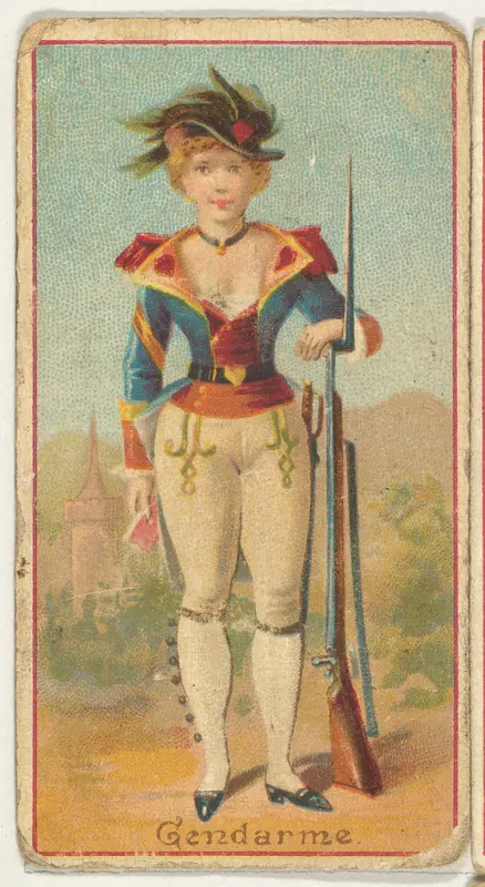 Gendarme, from the Occupations of Women series (N502) for Frishmuth's Tobacco Company Wall Art by Frishmuth's Tobacco Company - High-Resolution Digital Print