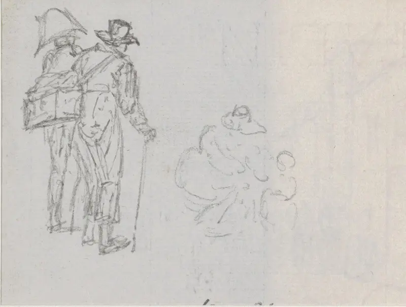 Gendarme met een man Wall Art by Georges Michel - High-Resolution Digital Print