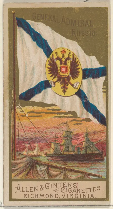 General Admiral, Russia, from the Naval Flags series (N17) for Allen & Ginter Cigarettes Brands Wall Art by Allen & Ginter - High-Resolution Digital Print