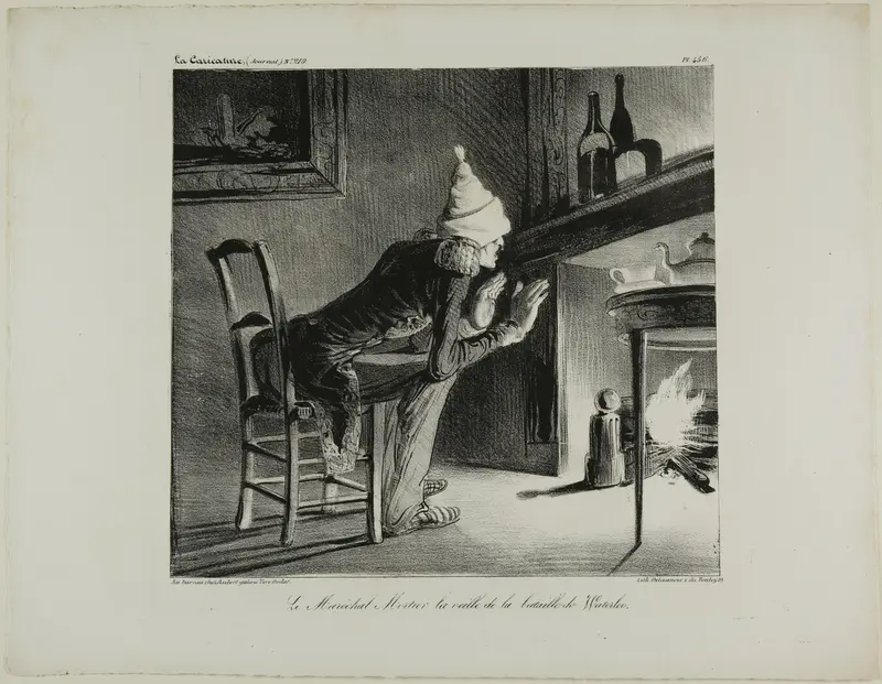 General Mortier, the evening before the battle of Waterloo, plate 456