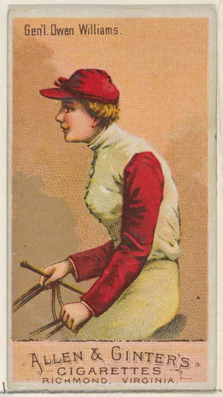 General Owen Williams, from the Racing Colors of the World series (N22a) for Allen & Ginter Cigarettes Wall Art by Allen & Ginter - High-Resolution Digital Print