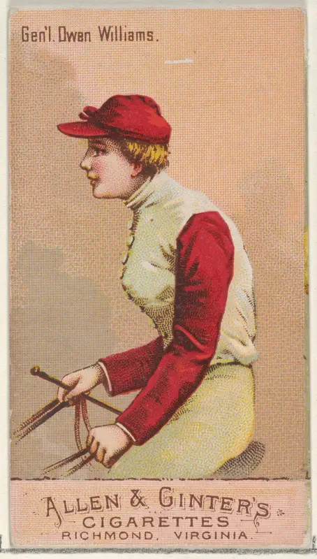 General Owen Williams, from the Racing Colors of the World series (N22b) for Allen & Ginter Cigarettes Wall Art by Allen & Ginter - High-Resolution Digital Print