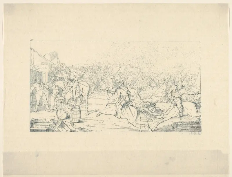 General Stuart's Raid to the White House (from Confederate War Etchings) Wall Art by Adalbert John Volck - High-Resolution Digital Print