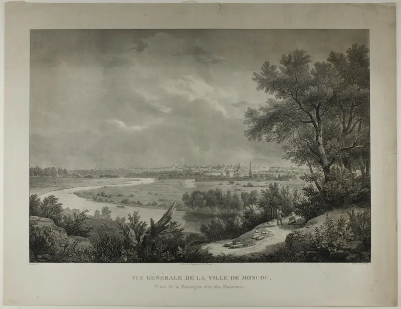 General View of the City of Moscow taken from the So-called Sparrow Mountain Wall Art by Laurent Deroy - High-Resolution Digital Print