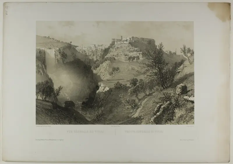 General View of Tivoli, plate seventeen from Italie Monumentale et Pittoresque