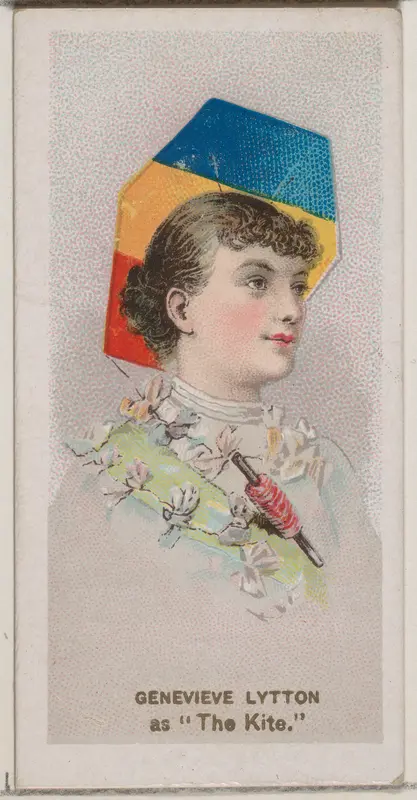Genevieve Lytton as "The Kite," from the series Fancy Dress Ball Costumes (N73) for Duke brand cigarettes Wall Art by W. Duke, Sons & Co. - High-Resolution Digital Print