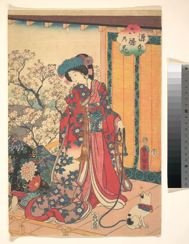 Genji roku no hana Wall Art by Utagawa Kunisada - High-Resolution Digital Print