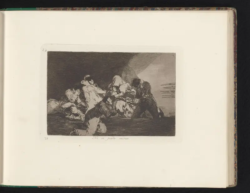 Genkielde personen smeken voor hun leven bij een vuurpeloton Wall Art by Francisco de Goya - High-Resolution Digital Print