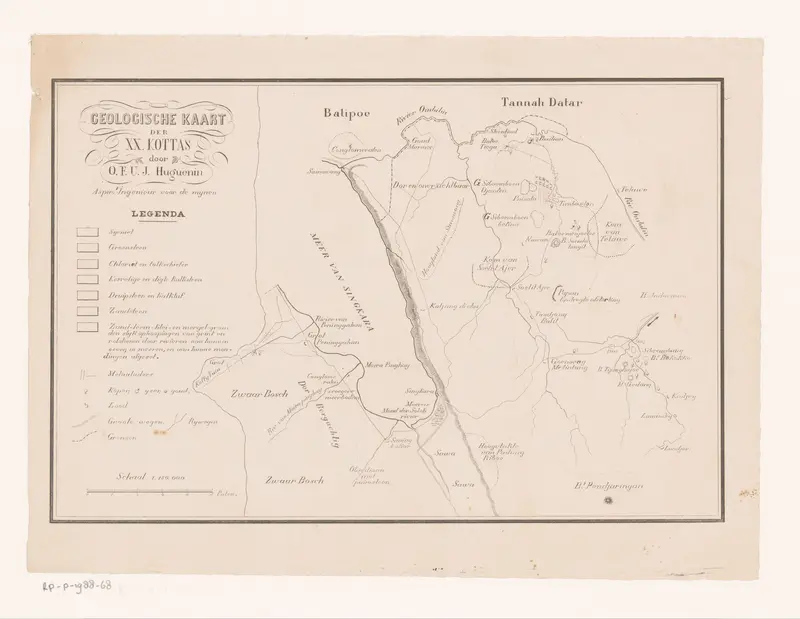 Geologische kaart van steden bij Padang Wall Art by Unknown - High-Resolution Digital Print