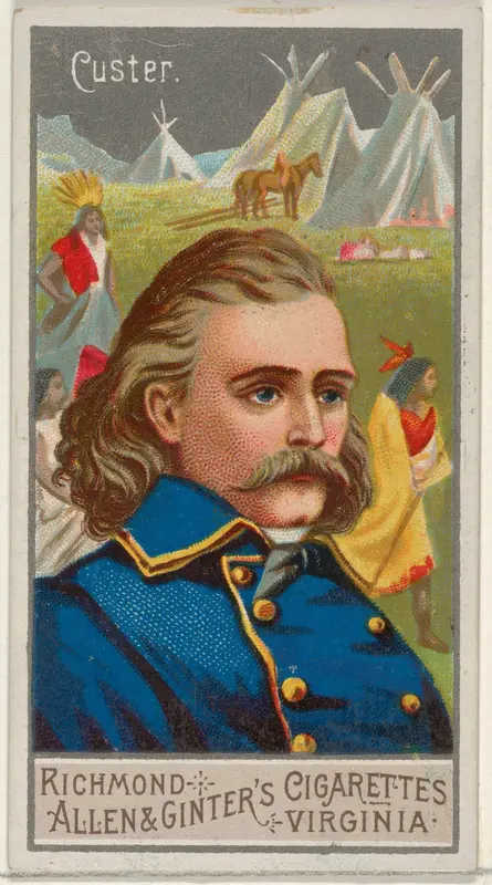 George Armstrong Custer, from the Great Generals series (N15) for Allen & Ginter Cigarettes Brands Wall Art by Allen & Ginter - High-Resolution Digital Print
