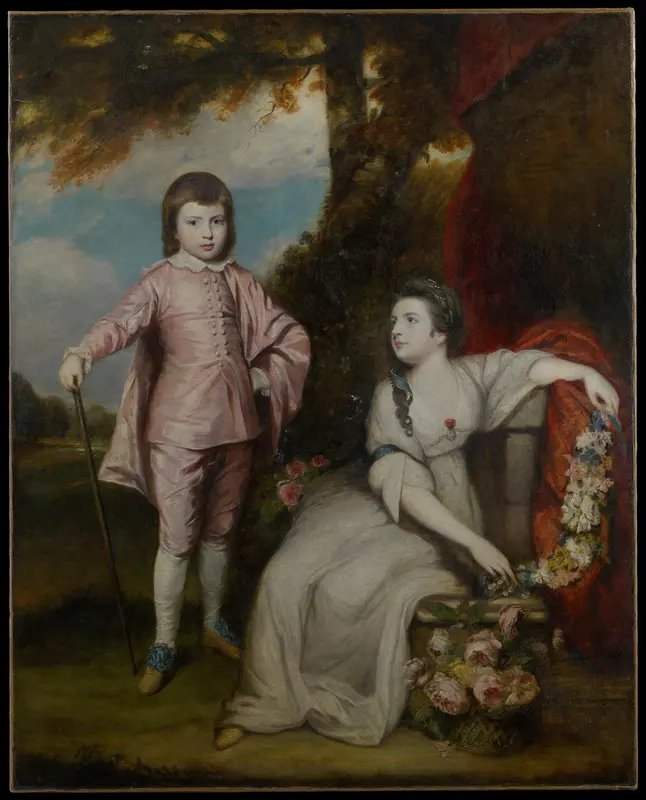 George Capel, Viscount Malden (1757–1839), and Lady Elizabeth Capel (1755–1834) Wall Art by Sir Joshua Reynolds - High-Resolution Digital Print