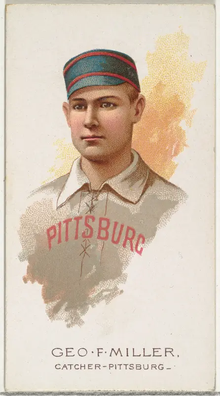 George F. Miller, Baseball Player, Catcher, Pittsburgh, from World's Champions, Series 2 (N29) for Allen & Ginter Cigarettes Wall Art by Allen & Ginter - High-Resolution Digital Print