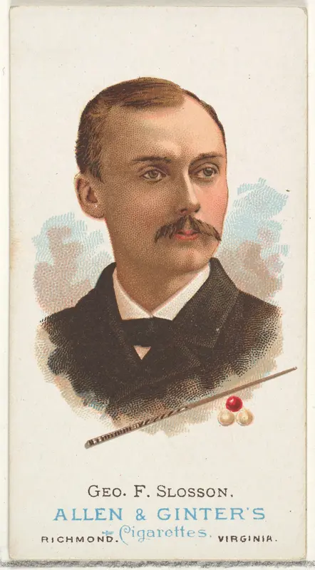 George F. Slosson, Billiard Player, from World's Champions, Series 1 (N28) for Allen & Ginter Cigarettes Wall Art by Allen & Ginter - High-Resolution Digital Print