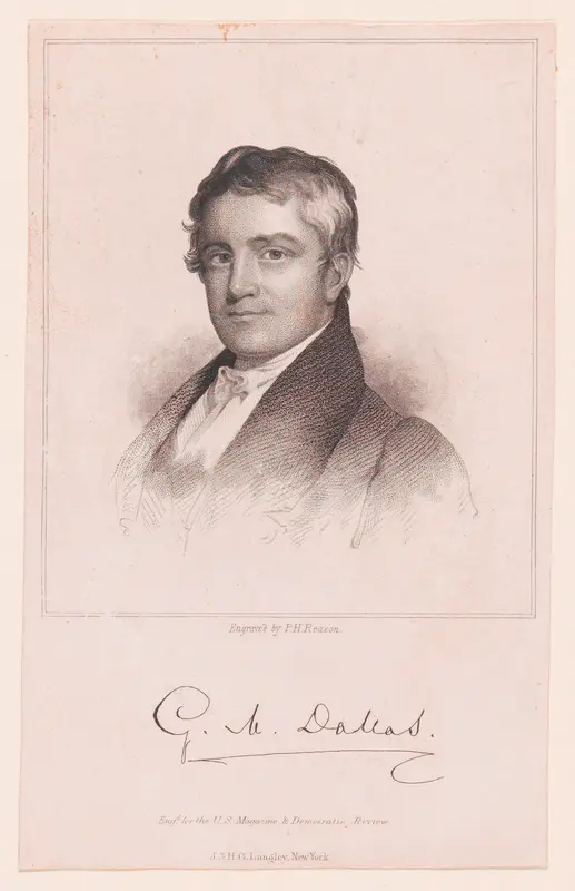 George Miflin Dallas, from the United States Magazine & Democratic Review Wall Art by Patrick Reason - High-Resolution Digital Print