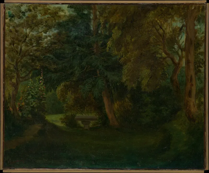 George Sand's Garden at Nohant Wall Art by Eugène Delacroix - High-Resolution Digital Print