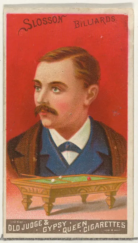 George Slosson, Billiards, from the Goodwin Champion series for Old Judge and Gypsy Queen Cigarettes Wall Art by Goodwin & Company - High-Resolution Digital Print