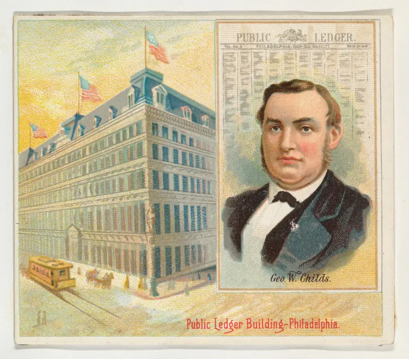 George W. Childs, Philadelphia Public Ledger, from the American Editors series (N35) for Allen & Ginter Cigarettes Wall Art by Allen & Ginter - High-Resolution Digital Print