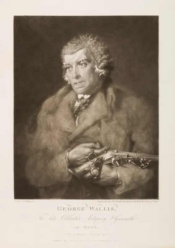 George Wallis, The Late Celebrated Antiquary and Gunsmith of Hull Wall Art by John Raphael Smith - High-Resolution Digital Print