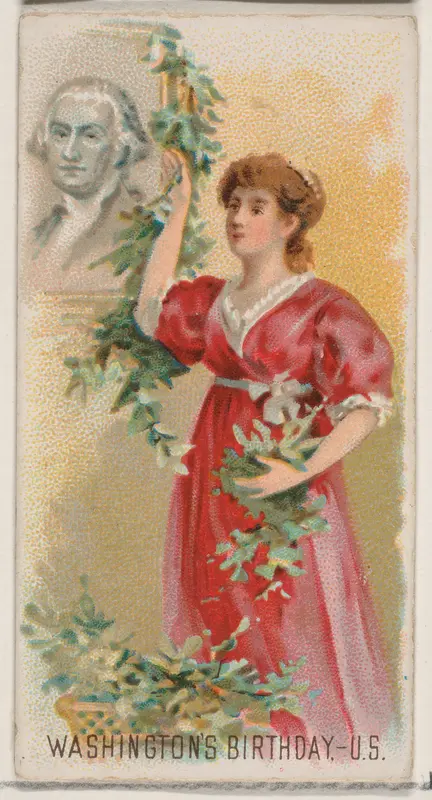 George Washington's Birthday, United States, from the Holidays series (N80) for Duke brand cigarettes Wall Art by W. Duke, Sons & Co. - High-Resolution Digital Print