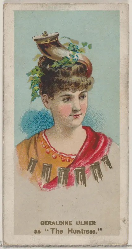 Geraldine Ulmer as "The Huntress," from the series Fancy Dress Ball Costumes (N73) for Duke brand cigarettes Wall Art by W. Duke, Sons & Co. - High-Resolution Digital Print
