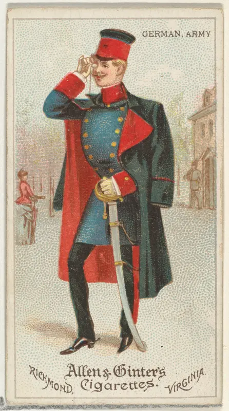 German, Army, from World's Dudes series (N31) for Allen & Ginter Cigarettes Wall Art by Allen & Ginter - High-Resolution Digital Print
