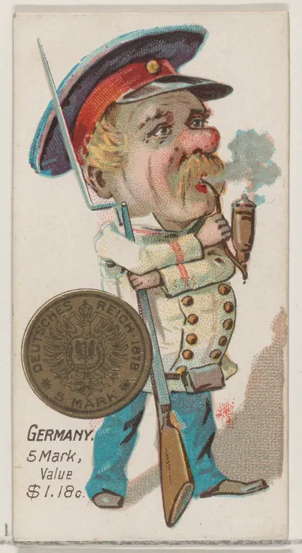 Germany, 5 Mark, from the series Coins of All Nations (N72, variation 1) for Duke brand cigarettes Wall Art by W. Duke, Sons & Co. - High-Resolution Digital Print
